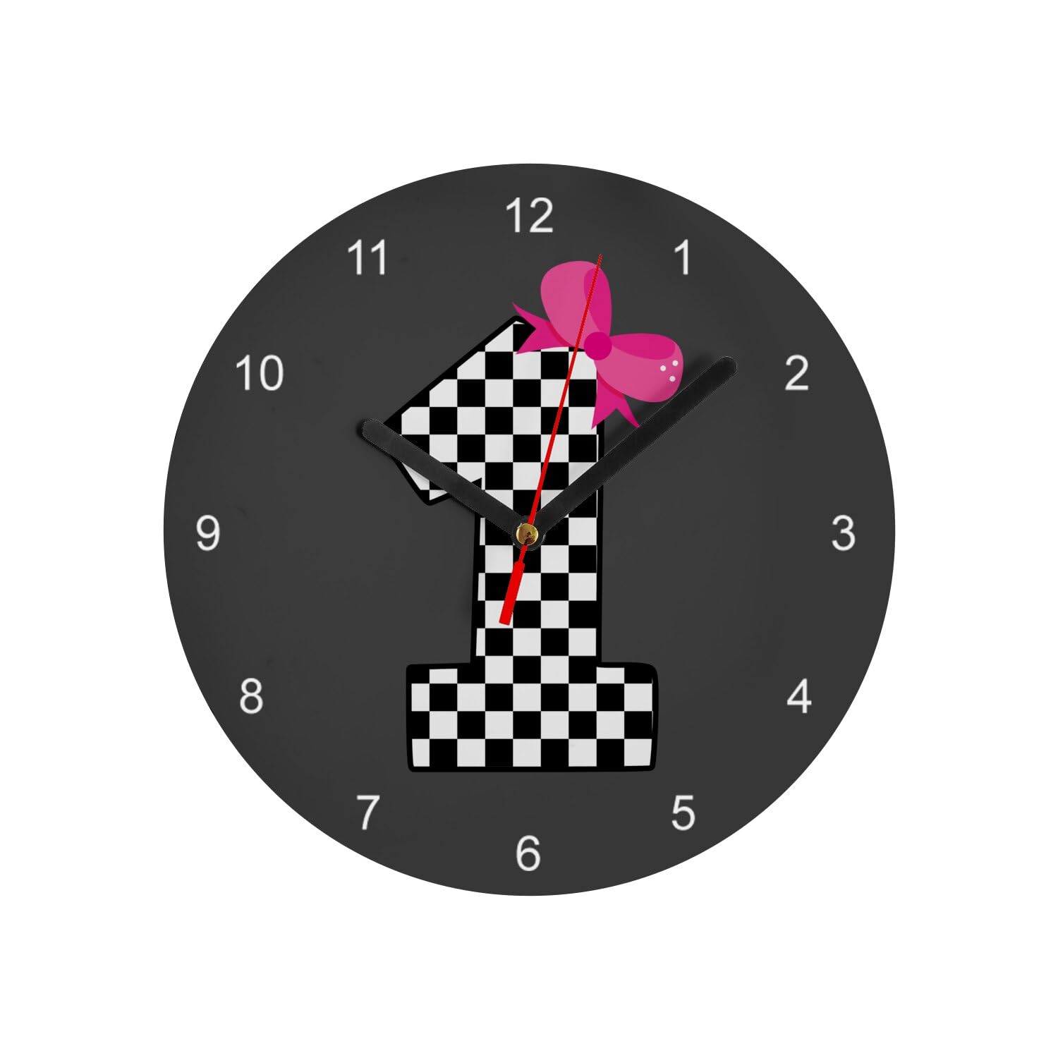 Horloge murale en verre voiture enfant pour décorer une chambre sombre