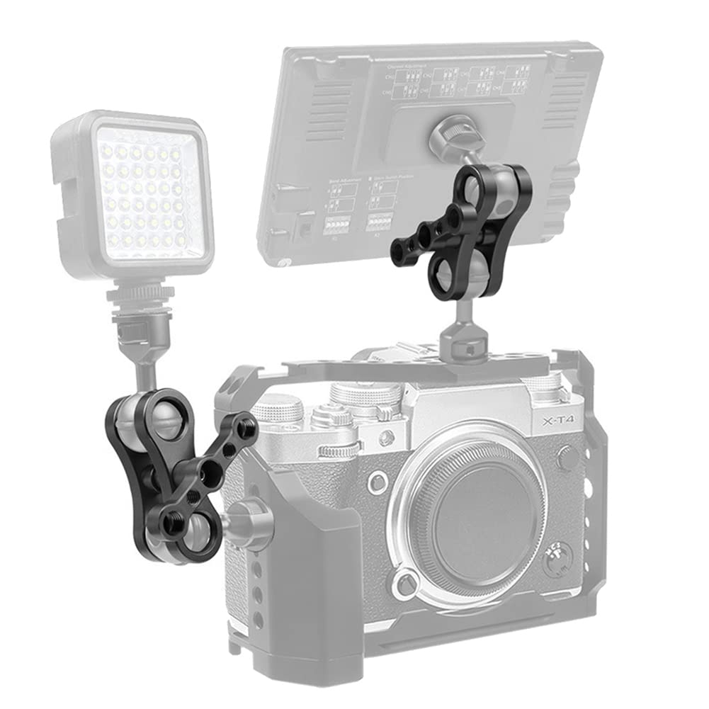 Abrazadera de Clip de Mariposa para TríPode, Brazo de RóTula de 1 Pulgada, Montaje 1/4 3/8 para CáMaras, Luces de Buceo SubacuáTicas, Antorcha