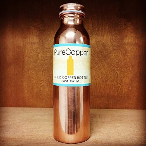100% Pure Copper Ayurvedic Water Bottle - Leak-Proof Seal Cap - 18 Ounce 550mL image 5