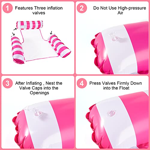 Orifinter Luftmatratze Pool, Pool Spielzeug 4 IN 1 Wasserhängematte Erwachsene, Wasserspielzeug Pool Zubehör, Pool… – Bild 5