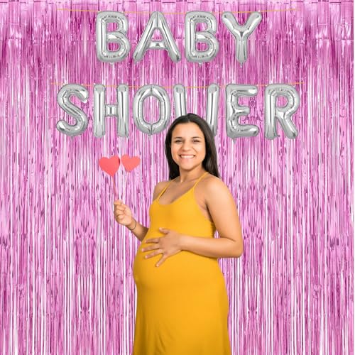 Image of Baby Shower Banner Silver for Home Foil Balloon Decoration Decor Celebration Silver