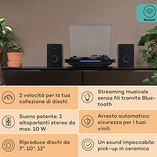 Auna TT-Play PLUS - Giradischi, Lettore Vinile