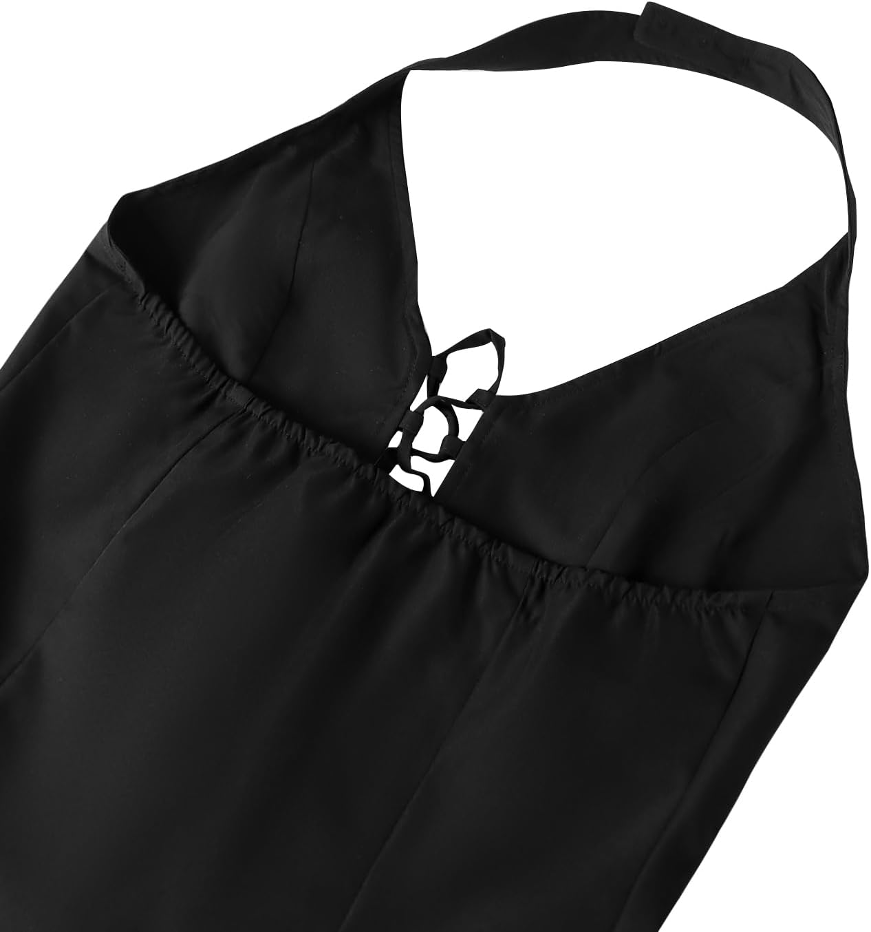 LovelyWholesale Womens Halter Tops Sexy V Neck Lace Up Backless Crop Tops Going Out Clubwear - Image 5