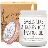 Funny Yoga Instructor Candle Gift for Women Yoga Teacher -Smells Like a Badass yogic Instructor Candle, Thanksgiving Appreciation Candles for Wellness Coach, Meditation, Zen Gifts for Yogic Lovers-73