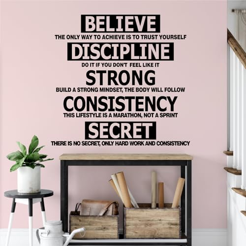 Gym Wall Decor Fitness Wall Decals Peel and Stick Motivational Art Stickers by Easma - Used condition - Image 8