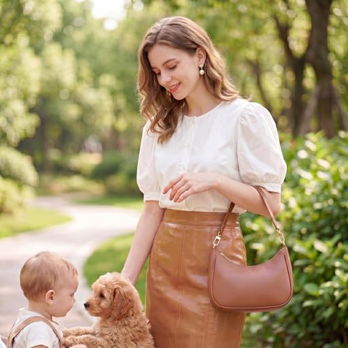 Image of CYHTWSDJ Shoulder Bags for Women, Cute Hobo Tote Handbag Mini Clutch Purse with Zipper Closure