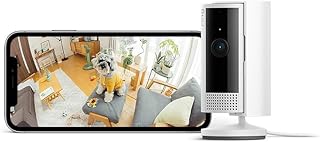 【2023年度グッドデザイン賞受賞】Ring Indoor Cam (リング インドアカム) 第2世代 ホワイト | 軽量小型の屋内用セキュリティカメラ、ペットカメラやご自宅の見守りカメラ、防犯カメラの用途にも プライバシーカバー付き | Ring Homeプラン30日間無料体験
