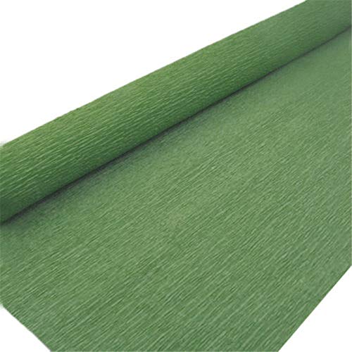 Premium Italian Crepe Paper Roll Heavy-Weight 180 gram-24 Colors for Choose (Army Green)