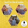 Beeswax Wrap Storage Bag by BeeBAGZ | Made In Canada | Reusable Food Storage Bags, Plastic Free Biodegradable Food Wrap Alternative, 11” x 14” (Blue) #4