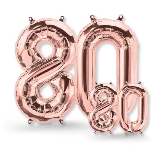 FUNXGO globo numero 80 Oro Rosas - numero 80 globo cumpleaños - número 80 cumpleaños globo Oro Rosas - globo numero 80 gigante - globos número 80 - decoracion 80 cumpleaños - globo 80 Oro Rosas