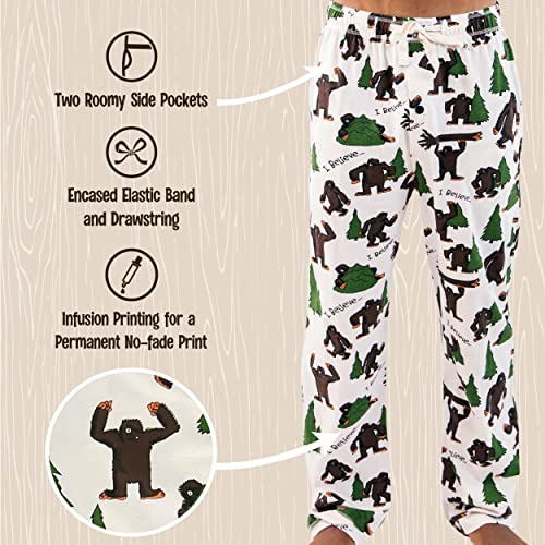 Lazy One Pajama Pants For Men, Men's Separate Bottoms, Lounge Pants, Funny, Humorous, Sasquatch (I Believe Bigfoot, Large) #TOP4
