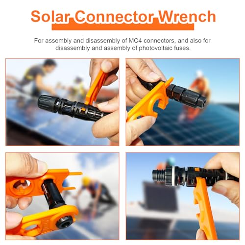 Idota 2 Stück Solarpanel Steckverbinderschlüssel Photovoltaik Solar-Schraubenschlüssel Solar Werkzeug für Solarpanel-Kabel Schnellspanner Männlich/Weiblich