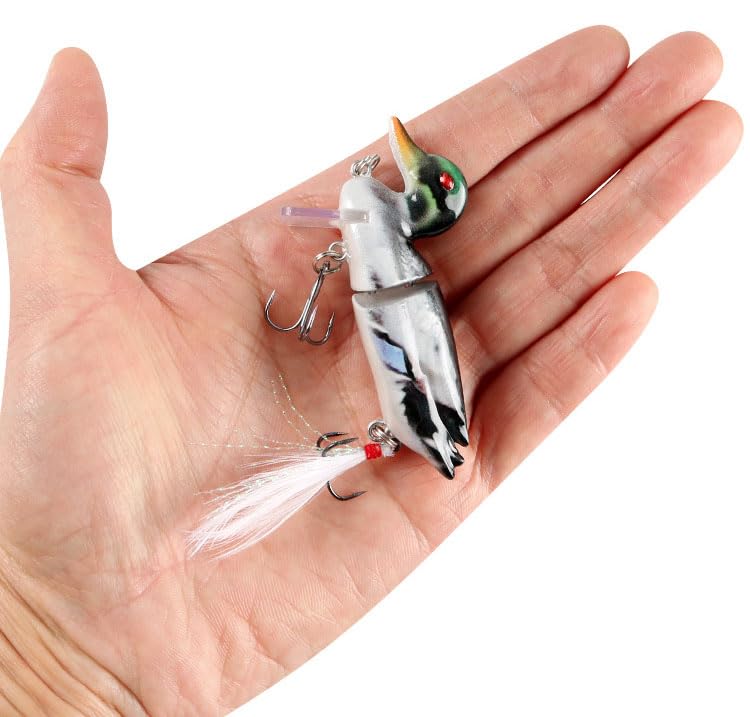 Amazon.com: AOHRO Pack of 4 3D Topwater Suicide Duck Wakebait Bass