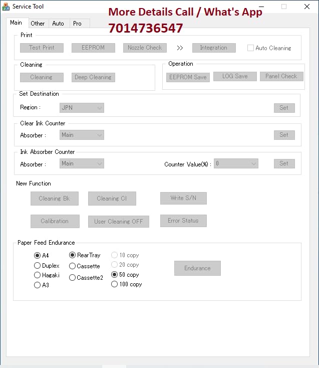 Service Tool One Pc G1000 G1010 G2000 G2010 G2012 G3000 G3010 G3012 G4000 G4010 G4012 (Email Delivery - No CD)