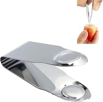2Pcs Stainless Steel Strawberry Huller Stem Remover Kitchen Accessories,Potatoes Pineapples Carrots Tomato Corer Gadgets Kitchen Tool Stainless Steel Blade Craft Fruit Tools Fruit and Vegetable Tools