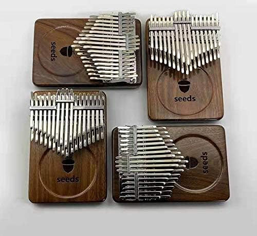 Seeds 34 Key Chromatic Kalimba B Tone | 3 Octave Professional Kalimba Instrument | Dark Walnut Mbira Birthday Music Gifts