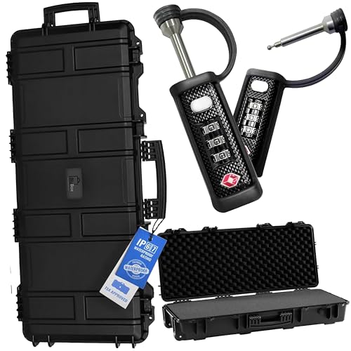 BluBox Waterproof TSA Approved 42 Inc Long Case with Customizable Foam - TSA Locks