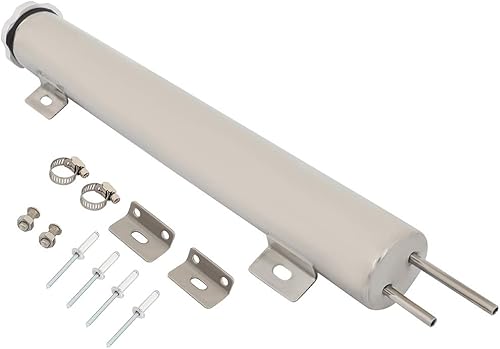 Miniatura 8 de SCITOO Tanquedepósito de desbordamiento de refrigerante de radiador de plata 2" X 15" pulido inoxidable 24 OZ Univesial