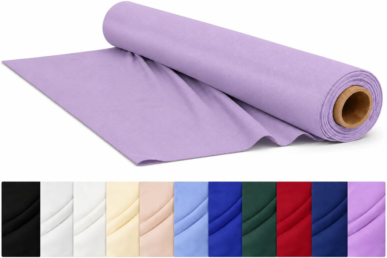 CraftsFabrics Plain Dyed Homespun Cotton Fabric – 100% Cotton – 110cm Wide – Soft Woven Craft Fabric for Sewing, Quilting, Dressmaking, Crafts & Home Décor (Lilac, 3 Metre Pre-Cut) — image 1