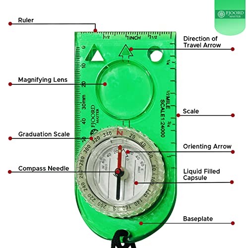Camping-Compass-Luminous-Hiking-Compass-Magnetic-Survival-Compass-Orienteering-Compass-Kids-Camping-Kit-Professional-Compass-Navigation-Map-Reading-BoyScout-Compact-Compass-Magnetic-Heading