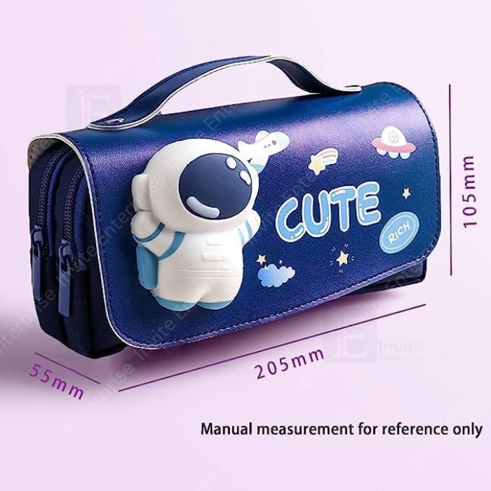 Image of Invite Enterprise Cartoon Theme Pencil Case - 3D EVA Pencil Case Pouch, Multipurpose Zipper Pencil Case for Kids, Pen and Pencil Bag for School Kids, Girls, Stationery Storage Box (Cute)