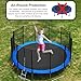 SUOGROLI Trampoline Safety Net, 4/4.6/5/6/8/10/12/13/14/16FT Garden Trampoline Replacement Net, Kids Protective Fences,150cm-6Poles-5ft,Black