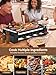 FOHERE Raclette Grill, Drehbarer Raclette 8 Personen mit Antihaftbeschichteter Backplatte und 8 Käseplatten, 1400 W, Edelstahl matt, ideal für Zuhause und Partys