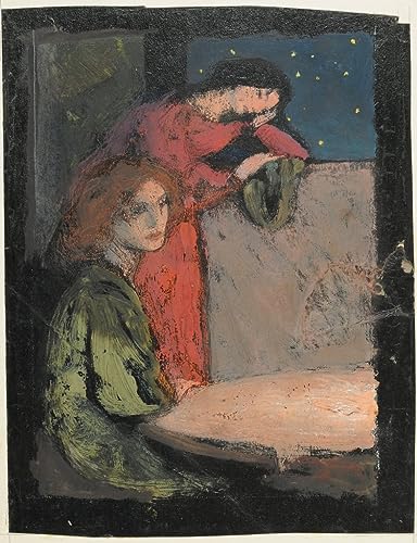 Toile Deux filles de Frederick Cayley Robinson - Affiche Paysage Art 60x90cm