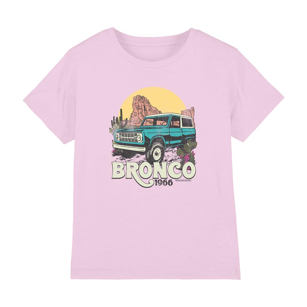 Ford Bronco Desert Ride Kids T Shirt, Pink, 7-8