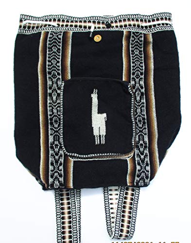 Generic Ethnic handamade Backpack Peru Bolivia Ecuador, Medium, Black3