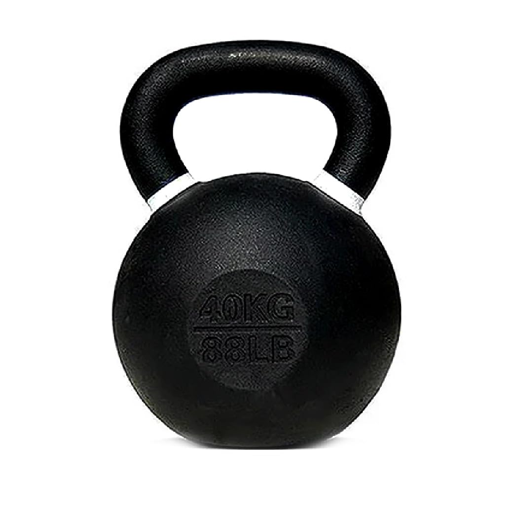 Cast Iron Kettlebell 2kg–40kg Weight Training Equipment for Home Gym Strength, Fitness, Full-Body Workouts & Functional Training (Single, 40Kg Single)