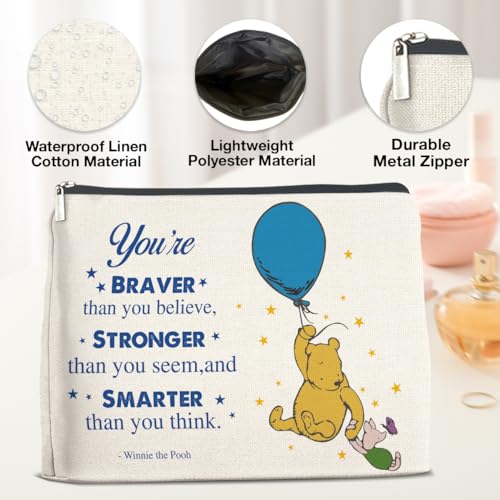 YeleY Friendship Inspirational Pooh Bear for Women Pooh Bear Cosmetic Makeup Bag for Teens Women Friends Sisters Daughter3