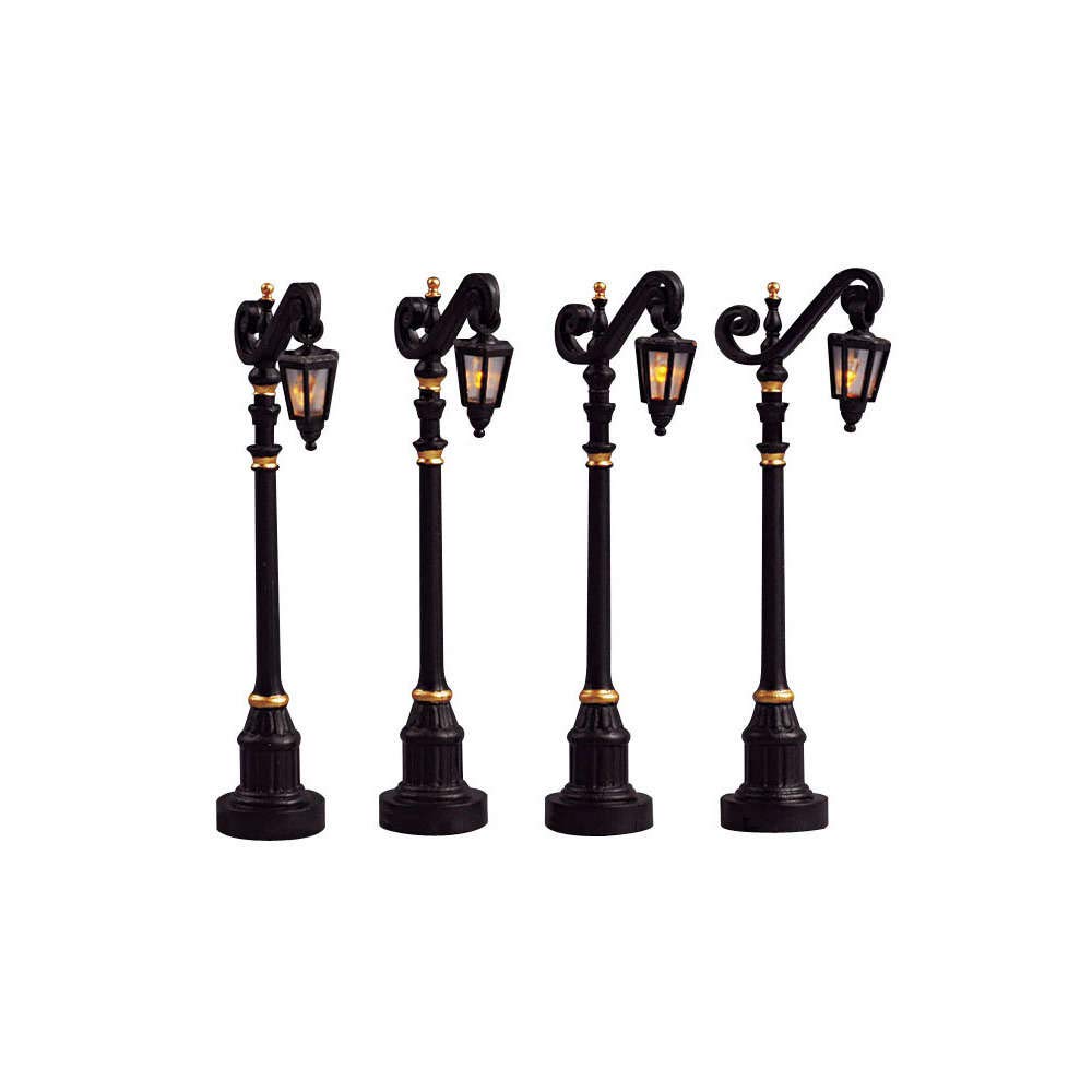 LemaxChristmas Village Colonial Street Lamp Set of 4 Battery Operated (4.5V) - 54313
