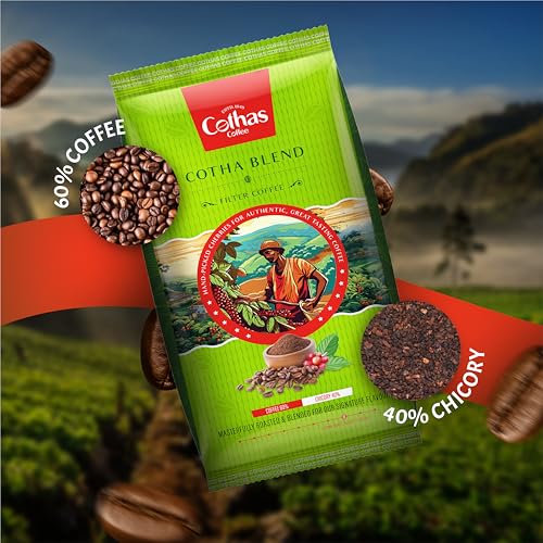 Image of Cothas Cotha Blend Filter Coffee Powder | Roasted & Blended Signature Mix of 60% Coffee & 40% Chicory | Authentic South Indian Filter Coffee with Rich & Aromatic Flavour 500gm