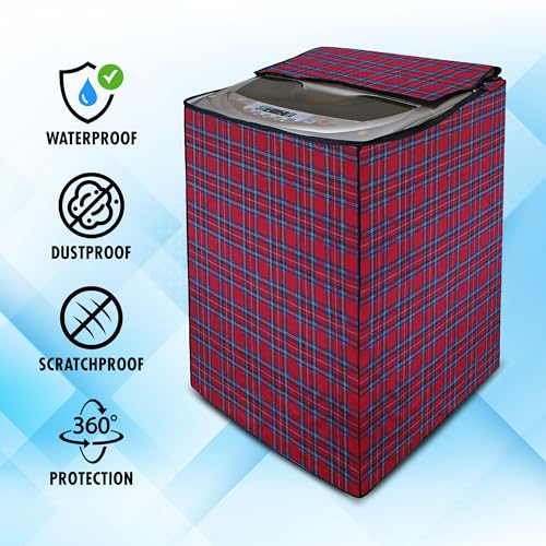 Image of Lithara Top Load Fully Automatic Washing Machine Cover for LG, Samsung, IFB, Whirlpool, Suitable for 5 kg & 5.5 Kg - Waterproof, Dustproof Cover (Print-6)