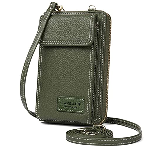 Valentoria Bolsa tiracolo feminina carteira para celular pequena bolsa de ombro bolsa de couro para cartão