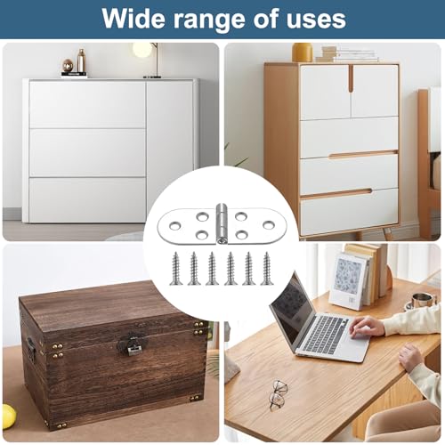 6 Pcs 180 Degree Flip Hinges, Flip Top Hinges, Stainless Steel Door - Image 4