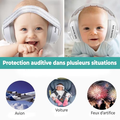 Casque de protection auditive bébés pour calmer le stress du bruit - 5