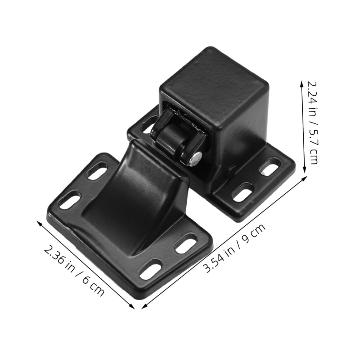 Ipetboom Chiavistello Cancello 2 Pezzi Serratura a Pressione in Lega di Alluminio Nero, Resistente ad Alta Temperatura, Blocco Superiore e Inferiore per Garage e Camera di Verniciatura