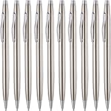 ChaoQ Ballpoint pens 10 pcs Medium Point 1.0 mm Black Ink Ballpoint Pens Smooth Writing Pens School Office Supplies Gifts Stainless Steel Pens