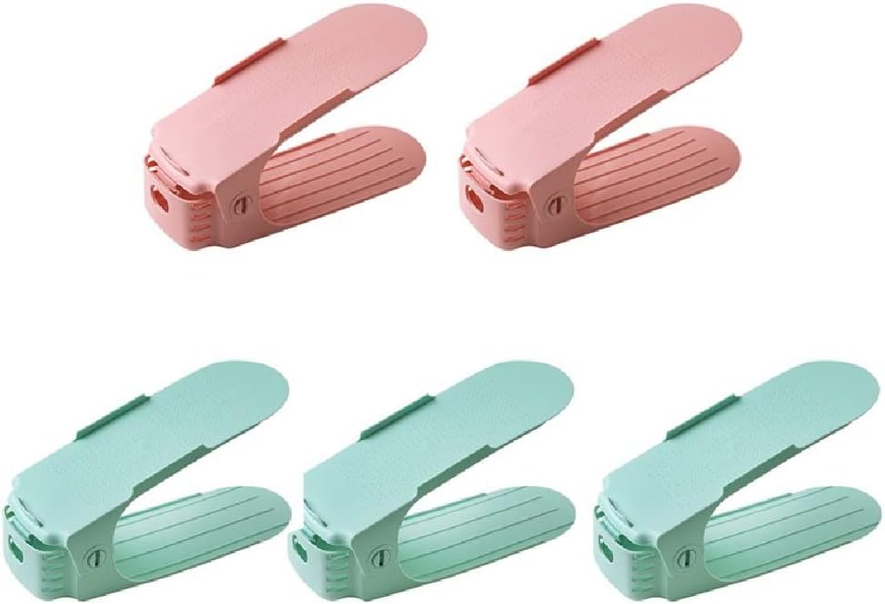 Shoe Holder 5pcs Adjustable Shoe Rack,Better Stability Shoe Organizer,Shoe Stacker,Space Saver, Non-Slip (Color : C) (D)