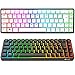KLIM Shift - Clavier Mécanique sans Fil 60% AZERTY + NOUVEAUTÉ 2022 + RGB, 69 Touches de Rechange + Mini Clavier sans Fil Gamer 60% 2.4Ghz & Bluetooth + PC Mac PS4 PS5 + Clavier TKL Noir et Blanc