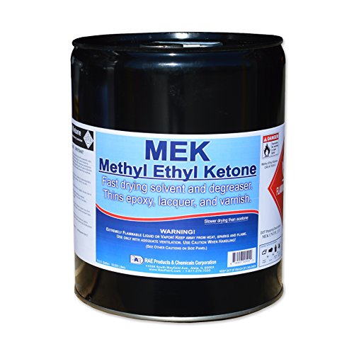 5-gallons MEK - Methyl Ethyl Ketone - Fast Drying Solvent and Degreaser - Thins Epoxy, Lacquer, and Varnish
