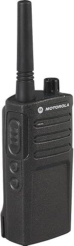 Motorola RMM2050 - Paquete de 12 unidades de radio de 2 vías, incluye 2 cargadores de seis bancos, 12 auriculares PTT y micrófonos