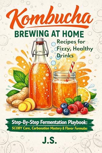 Kombucha Brewing at Home Recipes for Fizzy, Healthy Drinks: Step-By-Step Fermentation Playbook SCOBY Care, Carbonation Mastery & Flavor Formulas