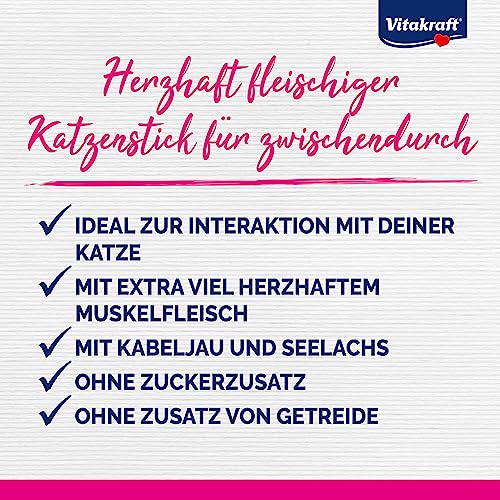 Vitakraft Cat Stick Classic Katzenleckerlies, fleischiger Katzensnack