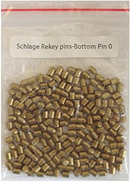 200 Pieces SC1 / SC4 Schlage Compatible Re-Key Bottom Pins #0 to #9 # 0 0.165"