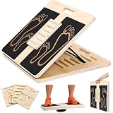 ONETOALL 2 in 1 Tavoletta Propriocettiva & Tavola Inclinata in Legno