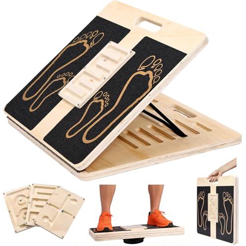 Image of Slant Board Calf Stretching for Ankle Mobility & Balance Board with Maze
