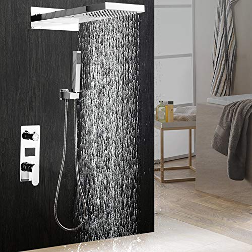 Duscharmatur, Unterputz Duschset Digital Duscharmaturen Set Regen Wasserfall Duschsystem Wandmontage Thermostat Duschkopf Regendusche, LED Duschpaneel, für Haus und Hotel Duscharmatur, Unterputz Duschset Digital Duscharmaturen Set Regen Wasserfall Duschsystem Wandmontage Thermostat Duschkopf Regendusche, LED Duschpaneel, für Haus und Hotel